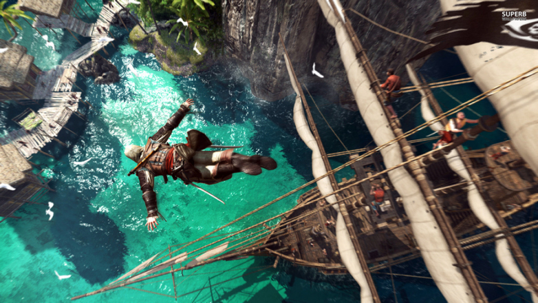 Un jugador pasó más de 4 horas nadando en Assassin’s Creed: Black Flag para unir su mapa